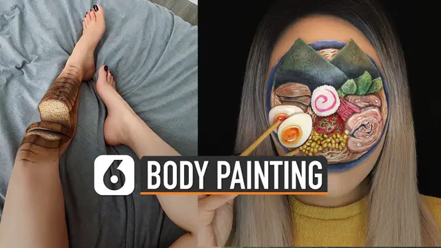 VIDEO: Kreatif, Body Painting Makanan Ini Seperti Nyata