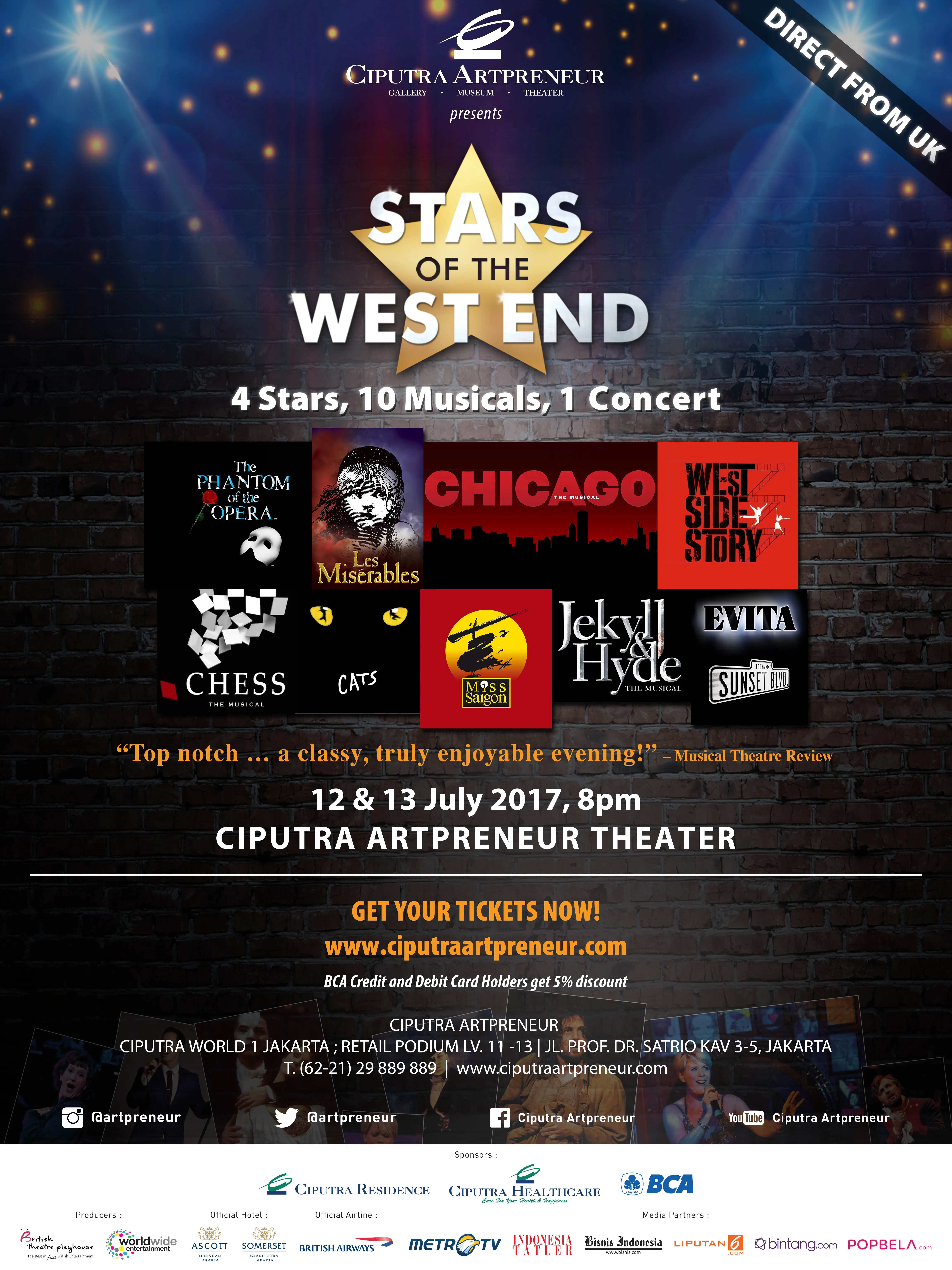 Stars of the West End siap digelar di Jakarta 