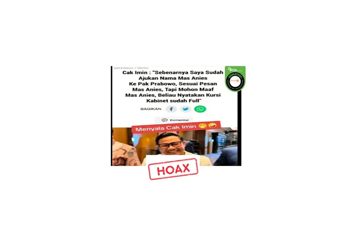 Cek Fakta artikel Cak Imin