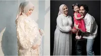 Maternity shoot Asri Faradila istri Megantara, tampil menawan dengan baby bump besar. (sumber: Instagram/@asrifaradila)