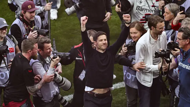 Foto: Magis Xabi Alonso Torehkan Sejarah Manis untuk Bayer Leverkusen