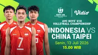 Dukung dan Nonton Indonesia vs China Taipei - AVC Boys’ U18 Championship Hanya di Vidio