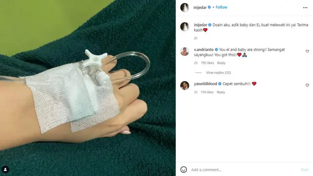 6 Potret Kondisi Jessica Iskandar dan El Barack yang Terbaring Lemah di Rumah Sakit
