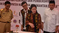 Menteri Koordinator Bidang Pembangunan Manusia dan Kebudayaan (Menko PMK), Puan Maharani. (Liputan6.com/Taufiqurrahman)