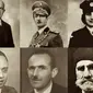 (Atas, dari kiri ke kanan) Behic Erkin, King Zog I of Albania, Noor Inayat Khan; (Bawah, dari kiri  ke kanan) Mohamed Helmy, Rifat Abdyl Hoxha, Ahmed Pasha Bey (I Am Your Protector)