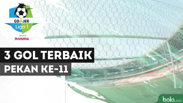 Terdapat tiga gol berkelas yang tercipta pada pekan ke-11 Liga 1 2018.