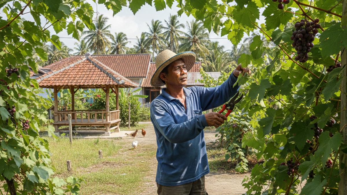 Teknik Pemangkasan Anggur agar Cepat Berbuah, Langkah Penting yang Membuat Tanaman Produktif