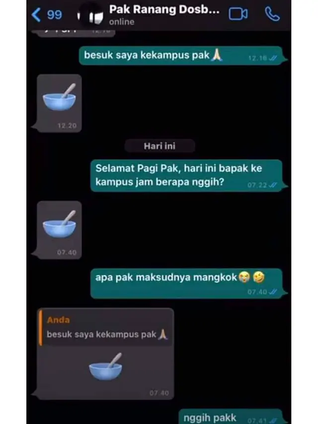 Chat Iseng 6 Dosen Ini Bikin Mahasiswa Bingung, Mikir Keras