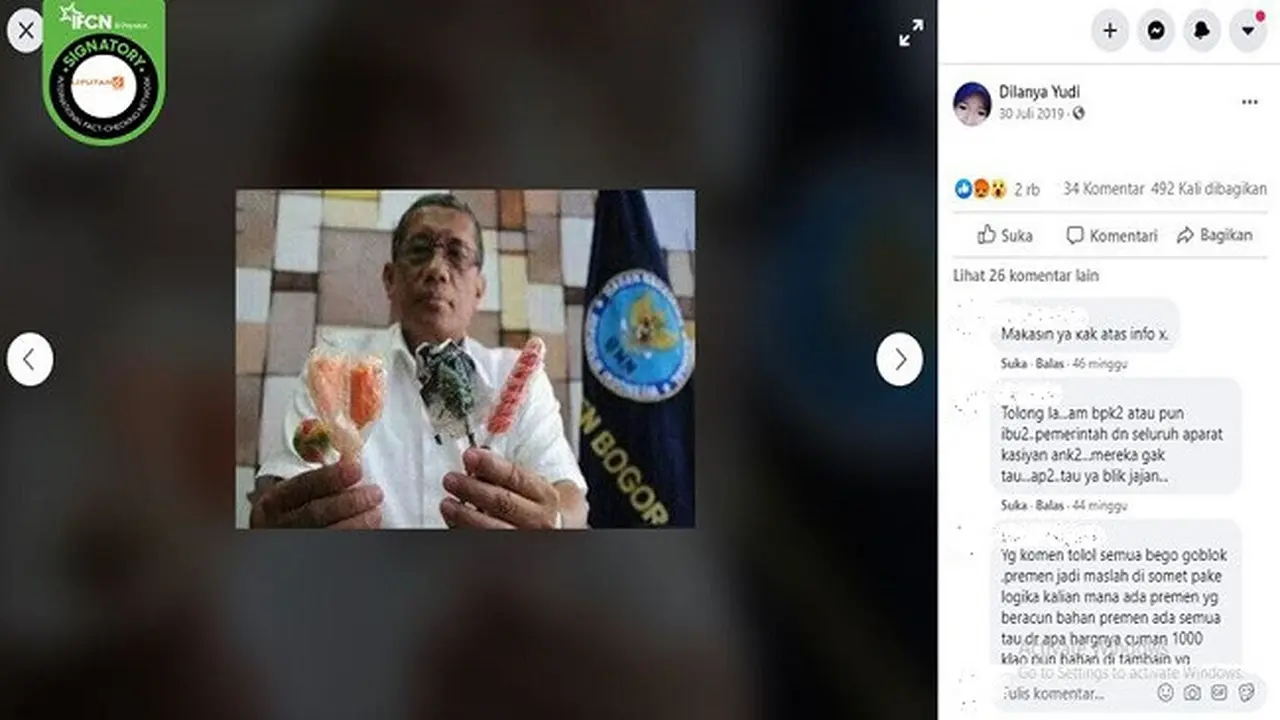 Gambar Tangkapan Layar Foto Permen Diduga Mengandung Narkoba (sumber: Facebook)