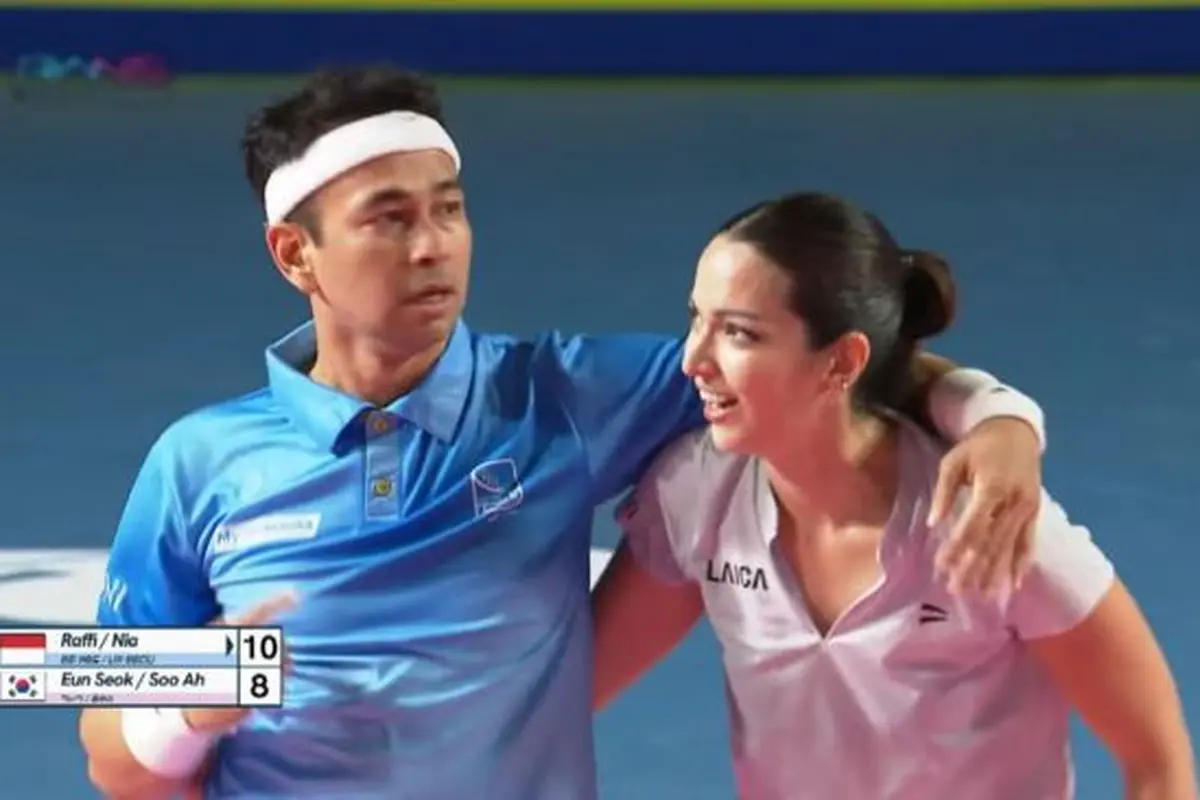 Raffi-Nia kalahkan Eun Seok-Soo Ah. (credit:youtube.com/@RansEntertainment)