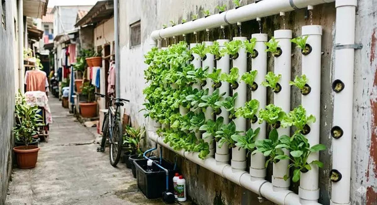 7 Inspirasi Kebun Mini Hidroponik untuk Rumah di Gang Sempit, Hijaukan Lahan Terbatas