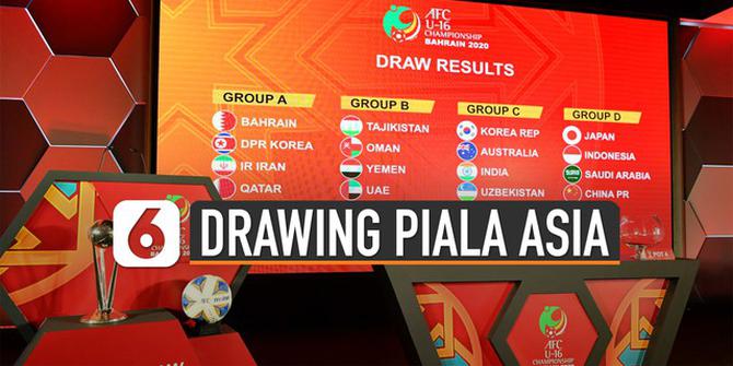 VIDEO: Drawing Piala Asia U16, Timnas Indonesia di Grup Berat