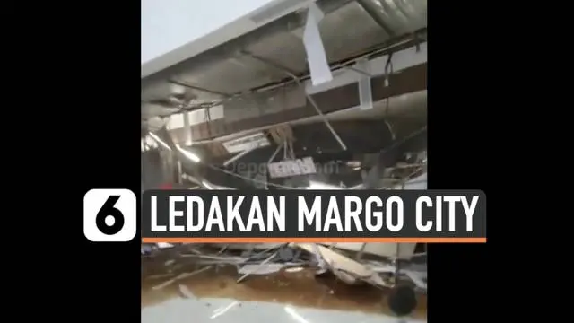 Ledakan besar terjadi di Mal Margo City kota Depok Jawa Barat Hari Sabtu (21/8) sore. Bangunan restoran di lantai satu rusak berantakan, sedikitnya 4 orang terluka akibat ledakan ini.