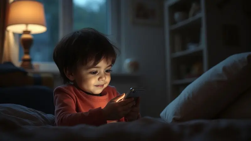 Ilustrasi Anak Kecil, Anak, Handphone, Screentime (Gambar by AI)