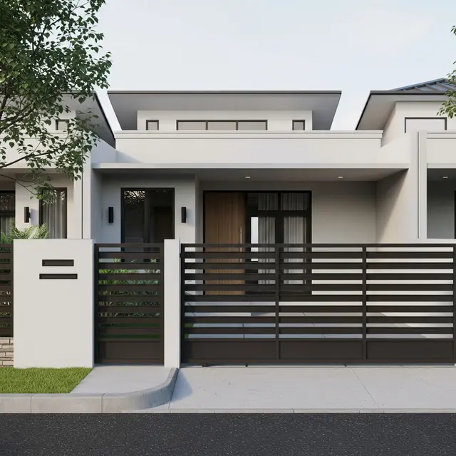 Model Pagar Rumah Subsidi yang Tidak Membuat Fasad Terasa Sesak (Image by Gemini AI)