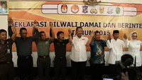 Surabaya gelar deklarasi pilkada damai (Dian Kurniawan/LLiputan6.com) 