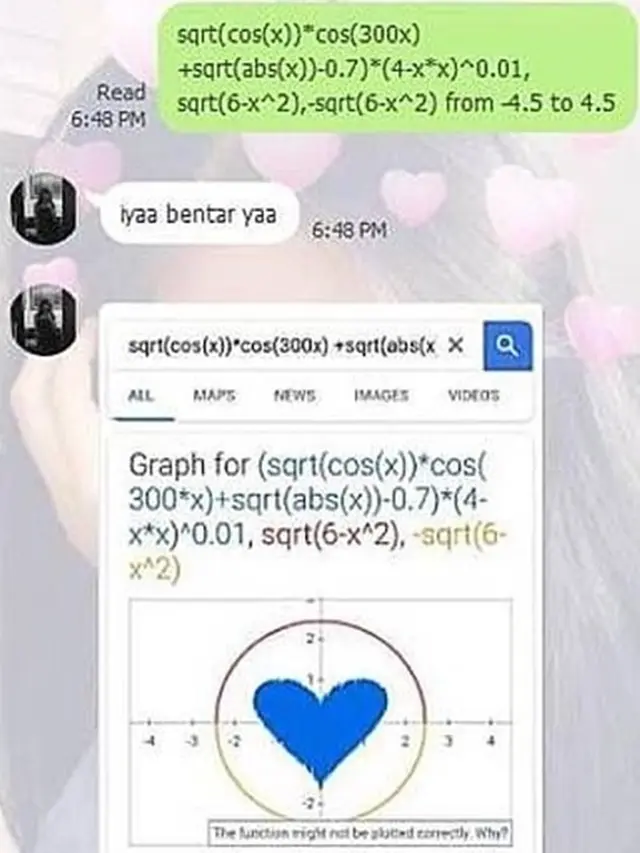 6 Chat ke Gebetan Pakai Rumus Fisika dan Matematika Ini Bikin Mikir