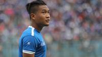 Striker, Arema FC, Ahmad Nur Hardianto. (Bola.com/Iwan Setiawan)