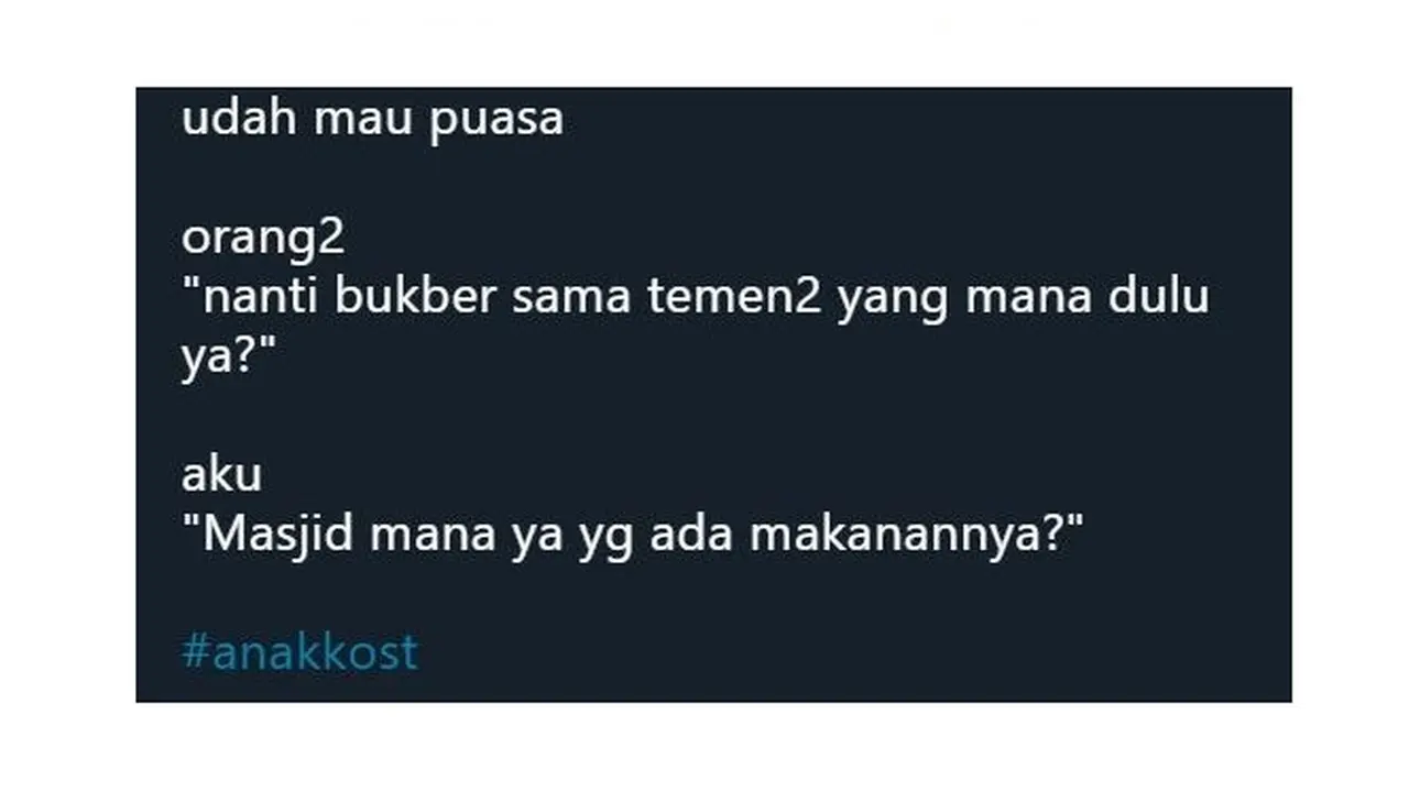 Curhatan Netizen Soal Udah Mau Puasa