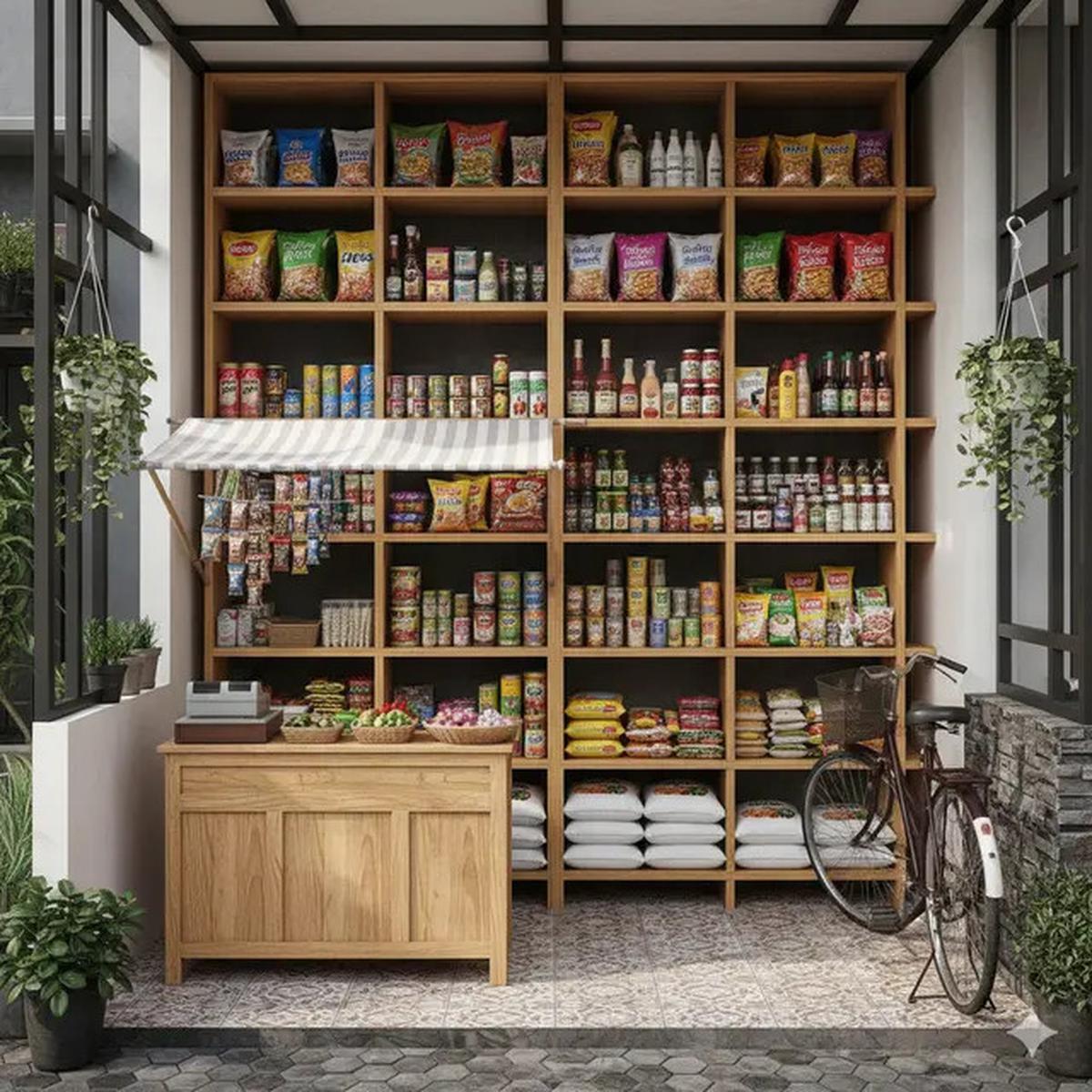 7 Inspirasi Warung Sembako Terbuka di Teras Rumah yang Hemat Tempat