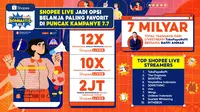 Kampanye 7.7 Shopee Live Bombastis Sale/Istimewa.