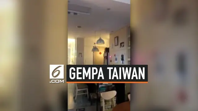 VIDEO: Taiwan Diguncang Gempa Magnitudo 5,9