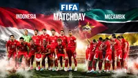 Timnas Indonesia Vs Mozambik, FIFA Matchday. (Photo Bola.com/Bagaskara Lazuardi, graph generated AI Chatgpt)