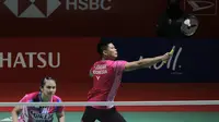 Praveen Jordan / Melati Daeva Oktavianti pada babak 32 besar Indonesia Masters 2022. (Bola.com/Ikhwan Yanuar Harun)