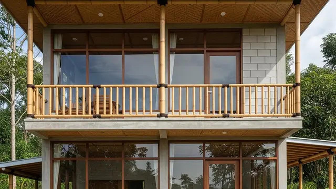 10 Inspirasi Desain Rumah Kecil Batako dan Bambu Hemat Biaya, Nyaman dan Estetis
