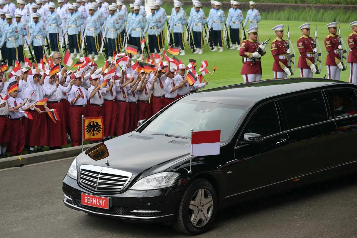 FOTO: Presiden Prabowo Terima Kunjungan Kenegaraan Presiden Jerman di Istana Merdeka