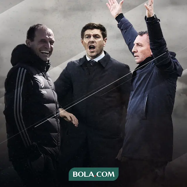 Massimiliano Allegri, Steven Gerrard dan Brendan Rodgers