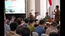 Pertemuan ini dalam rangka rakor yang membahas  beberapa persoalan mulai  dari kedaulatan pangan, energi, pertumbuhan ekonomi, inflasi, perizinan hingga infrastruktur  di Istana Bogor, Jawa Barat, Kamis (29/1/2015). (Liputan6.com/Faizal Fanani) 