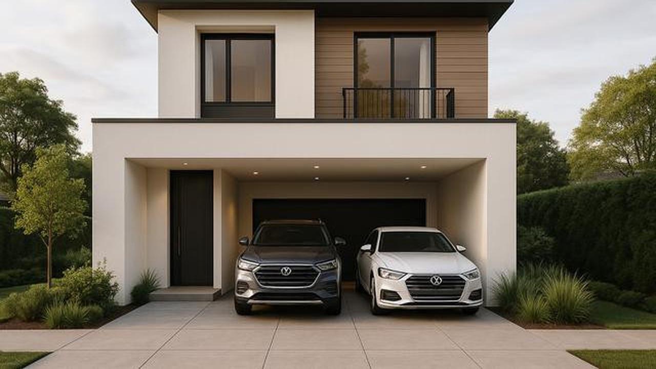 8 Inspirasi Desain Rumah 6x12 dengan Garasi 2 Mobil, Ide Hunian Menarik 2025