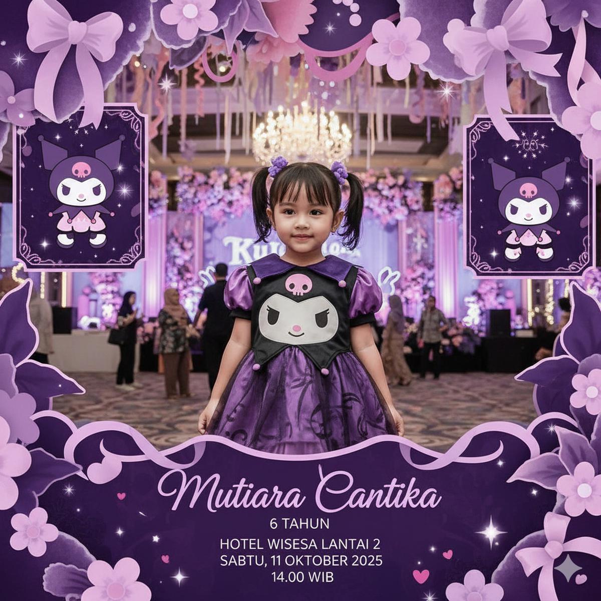Prompt AI Ulang Tahun Anak Tema Kuromi Viral yang Elegan dan Menggemaskan