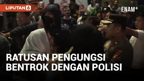 VIDEO: Minta Tinggalkan Indonesia, Ratusan Pengungsi di Makassar Bentrok dengan Polisi