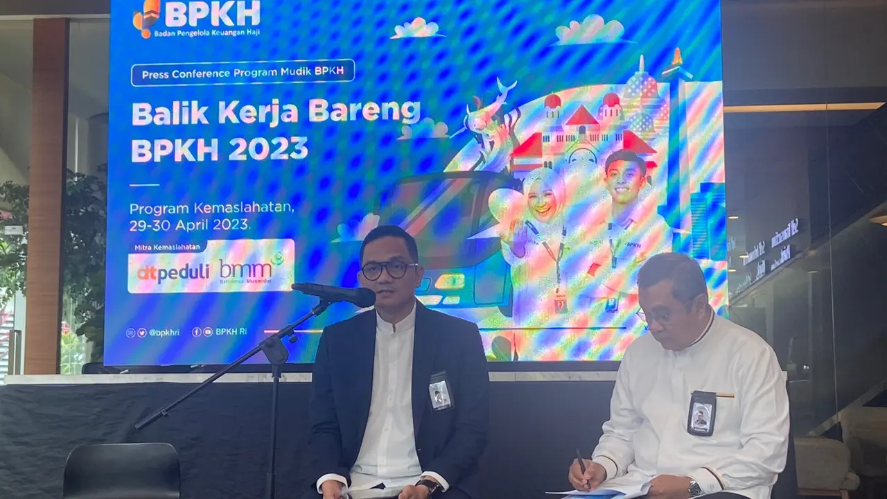 Badan Pengelola Keuangan Haji (BPKH) melalui Program Kemaslahatan meluncurkan Program Balik Kerja Bareng BPKH 2023. Program ini adalah kesempatan bagi masyarakat yang hendak kembali ke kota pasca mudik Lebaran 2023 (Istimewa)