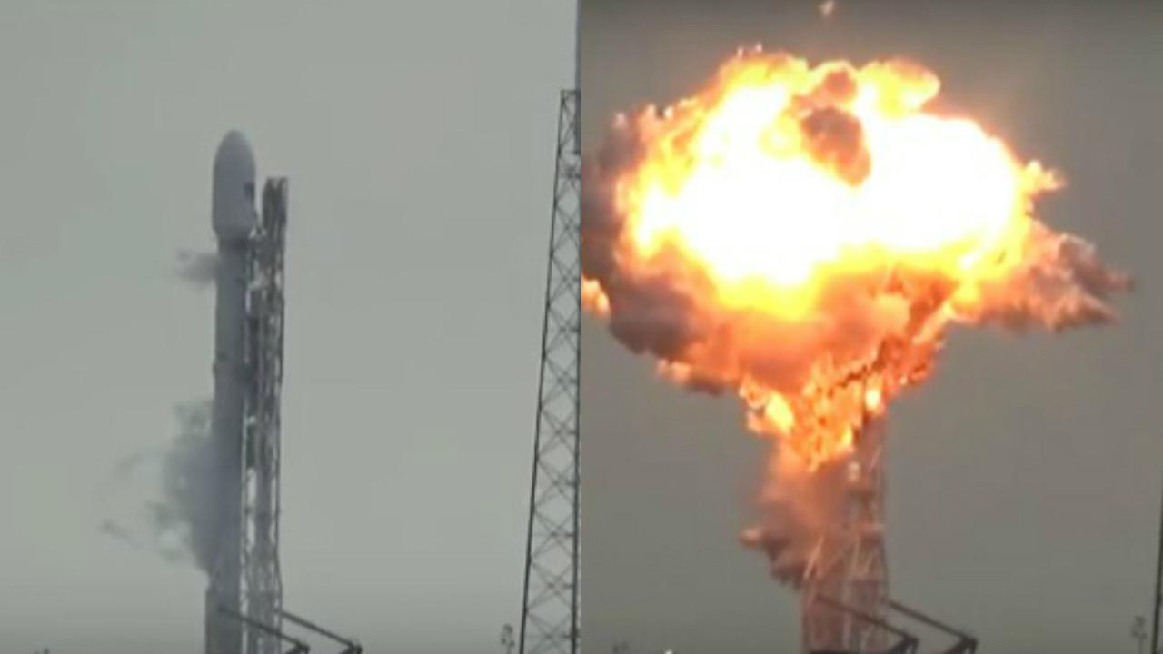 Detik-detik meledaknya Falcon 9 yang mengangkut satelit Amos-6