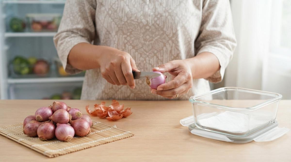 Cara Menyimpan Bawang Merah Kupas Agar Tidak Cepat Busuk dan Tetap Segar