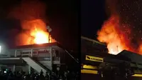 Pasar Klewer yang berada di jantung kota Solo, Jawa Tengah malam ini Sabtu, 27 Desember 2014 terbakar.
