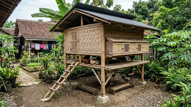 9 Model Kandang Ayam Panggung Biar Aman dari Banjir dan Predator
