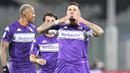 Fiorentina sukses meraih kemenangan besar di Liga Italia saat menjamu Genoa pada giornata ke-21. Laga diwarnai dengan hujan enam gol tanpa balas dari La Viola. (La Presse via AP/Tano Pecoraro)