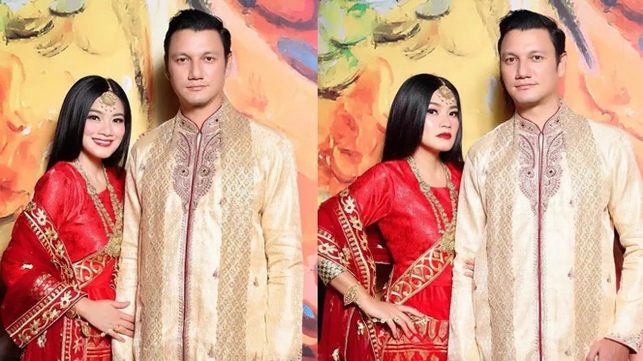 12 Tahun Bersama, Ini 6 Foto Titi Kamal dan Christian Sugiono Dalam Busana India