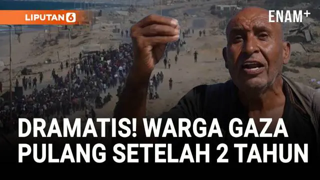 Momen Dramatis Warga Gaza Pulang Setelah 2 Tahun Perang