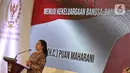 Ketua DPR Puan Maharani memberikan sambutan dalam acara pembukaan Grup Kerjasama Bilateral di Gedung Nusantara IV Senayan, Jakarta, Rabu (26/2/2020). (Liputan6.com/Johan Tallo)