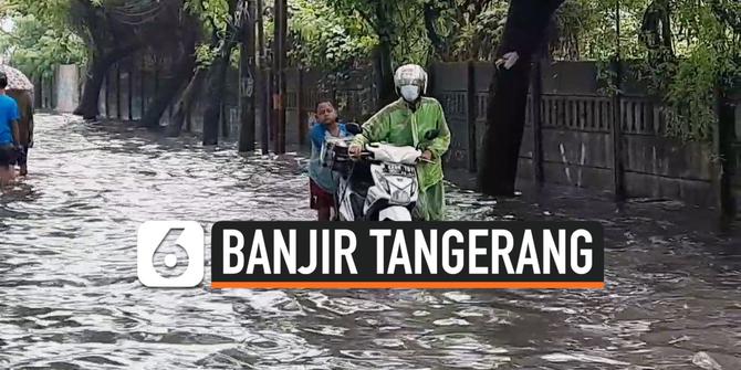 VIDEO: Banjir Memutus Akses Jalan Tangerang Menuju Jakarta