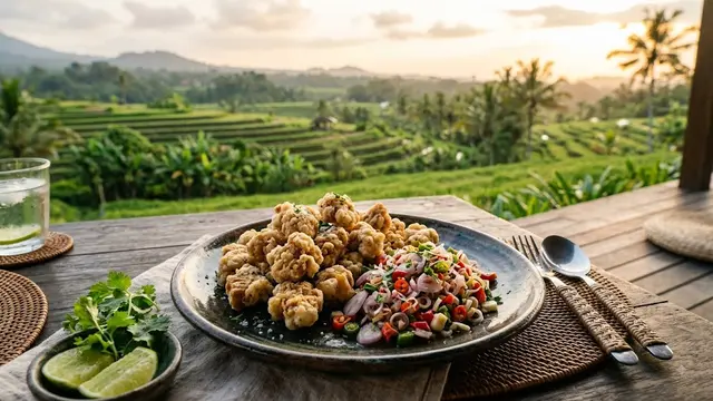 Resep Tempe Popcorn Sambal Matah Renyah dan Segar/AI Generated