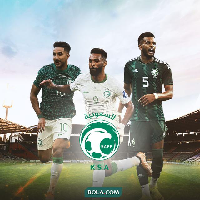 Ilustrasi - Trio Arab Saudi: Salem Al-Dawsari, Firas Al-Buraikan, Ali Albulayhi