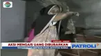 Tim kepolisian bubarkan warga pengais uang teceh di Jembatan Kali Sewo, Subang, lantaran dianggap mengganggu kelancaran arus mudik.