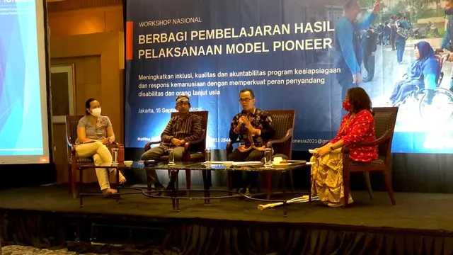 PIONEER, Program Respons Kemanusiaan Inklusif untuk Disabilitas dan Lansia, Menteng, Jakarta Pusat, Kamis (15/9/2022). Foto (Liputan6.com/Ade Nasihudin).