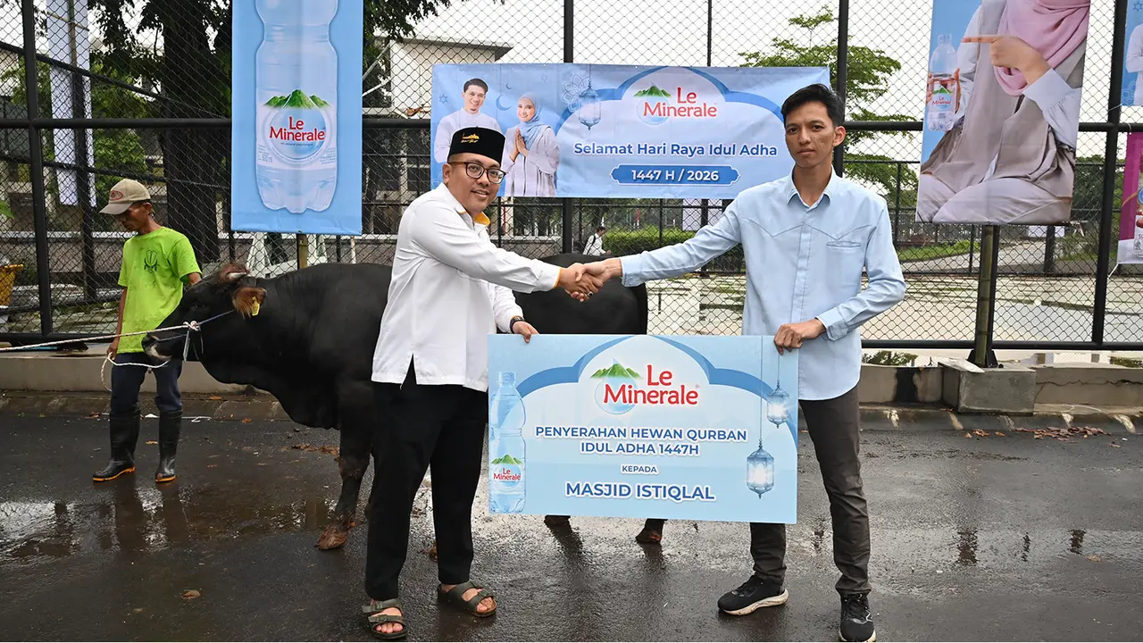 Idul Adha 2026, Le Minerale dan Masjid Istiqlal Lanjutkan Kolaborasi Berbagi untuk Masyarakat